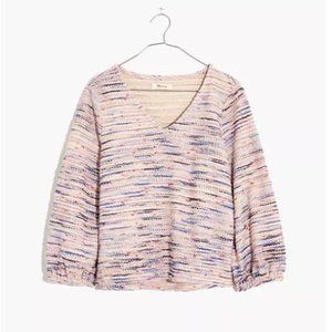 NWT Madewell Texture & Thread Full Sleeve Top